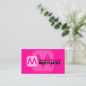 Carte De Visite Maquilleuse Monogramme Gras (Debout devant)