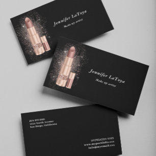 Carte De Visite Maquilleuse noire