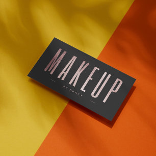 Carte De Visite Maquilleuse Pailletée Rose Gold