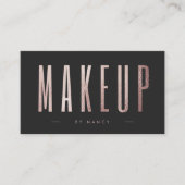 Carte De Visite Maquilleuse Pailletée Rose Gold (Devant)