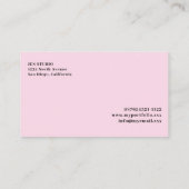 Carte De Visite Maquilleuse Rose Blush (Dos)