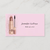 Carte De Visite Maquilleuse Rose Blush (Devant)