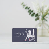 Carte De Visite Maquilleuse Silhouette Vanité (Debout devant)