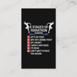 Carte De Visite Marathon marathon de course de Humour marathonien