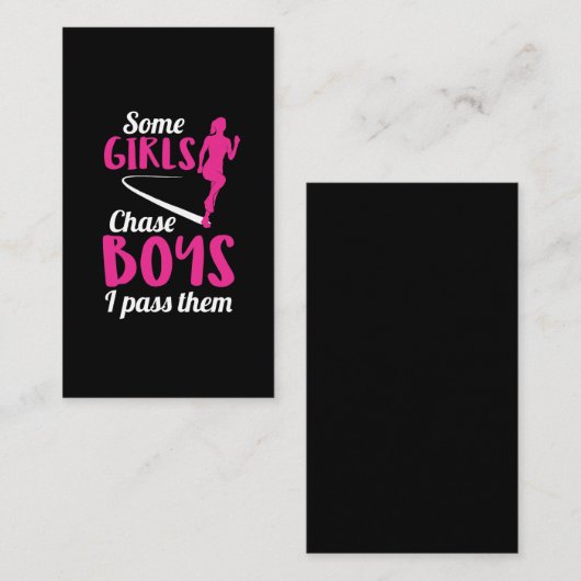 Carte De Visite Marathonienne marathonienne de la course de course (Devant / Derrière)