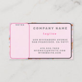 Carte De Visite Marble Agate tendance Blue Rose Gold Collection (Dos)