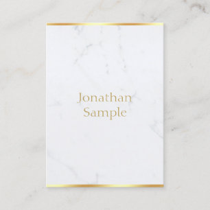 Carte De Visite Marble Gold Texte Modèle tendance moderne élégant