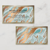 Carte De Visite Marble Liquify Arrière - plan | Bordure (Devant / Derrière)