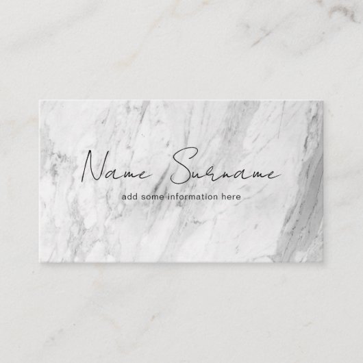 Carte De Visite Marble Minimalist (Devant)