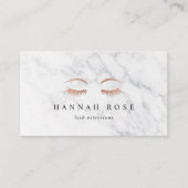 Carte De Visite Marble & Rose Gold Lashes & Brows Beauty (Devant)