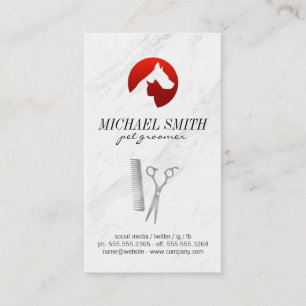 Carte De Visite Marble Stone Animaux de compagnie Grooming Chien I