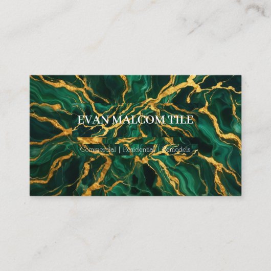 Carte De Visite Marble Tile Business Card (Devant)