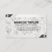 Carte De Visite Marble Tiles | Wood | Silverware Culinary Logo (Dos)