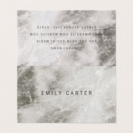 Carte De Visite Marbre (Extérieur déplié)