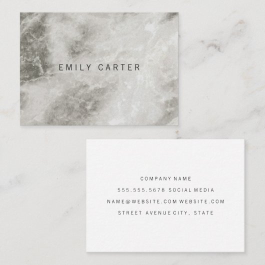 Carte De Visite Marbre (Devant / Derrière)