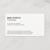 Carte De Visite Marbre à huile d'or | Texture rose | Lux (Dos)