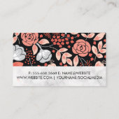 Carte De Visite Marbre à motifs floraux (Dos)