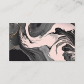 Carte De Visite Marbre Abstrait blanc rose et noir liquide (Devant)