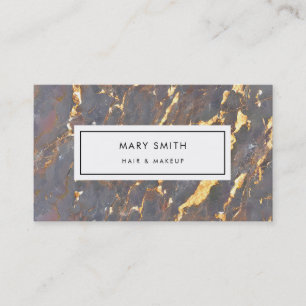 Carte De Visite Marbre Abstrait Faux Gold