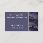 Carte De Visite Marbre abstrait moderne arrière - plan violet de l (Dos)