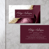 Carte De Visite Marbre Agate Bourgogne Gold Parties scintillant Lu