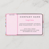 Carte De Visite Marbre Agate Populaire Blue Rose Gold Collection (Dos)