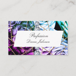 Carte De Visite Marbre Argent Blanc Rose Noir Paillettes Affaires