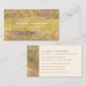 Carte De Visite Marbre avec la pierre naturelle moderne d'or (Devant / Derrière)