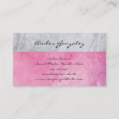 Carte De Visite Marbre avec Monogramme brossé Artistique (Dos)