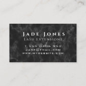 Carte De Visite Marbre Black Gold Blue Lashes Beauty Make Up (Dos)