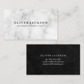 Carte De Visite Marbre blanc (Devant / Derrière)