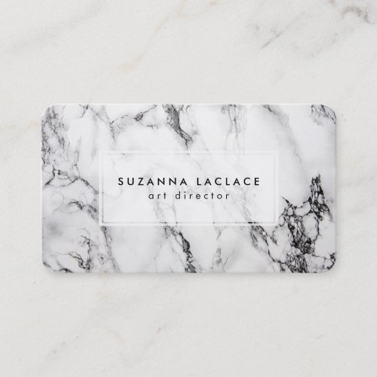 Carte De Visite Marbre blanc (Devant)