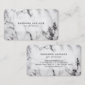 Carte De Visite Marbre blanc (Devant / Derrière)