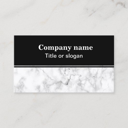 Carte de visite Marbre blanc (Devant)