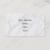 Carte De Visite Marbre blanc (Dos)