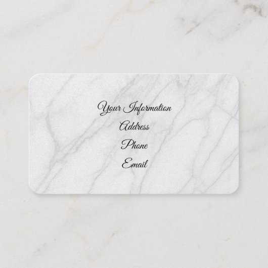Carte De Visite Marbre blanc (Dos)