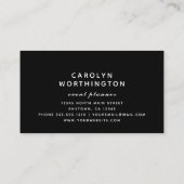 Carte De Visite Marbre blanc à huile brossé rouge rubis moderne no (Dos)