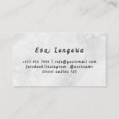 Carte De Visite Marbre blanc à papillon d'or (Dos)