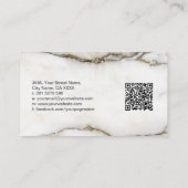 Carte De Visite Marbre blanc classique élégant (Dos)