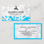 Carte De Visite Marbre blanc de plomberie pour plomberie d'eau pou (Devant / Derrière)