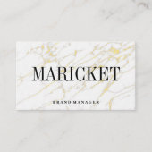 Carte De Visite Marbre blanc d'or (Devant)