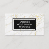 Carte De Visite Marbre blanc d'or (Dos)