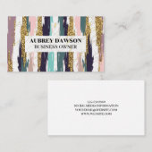 Carte De Visite Marbre blanc d'or | Brise-brousse artistique (Devant / Derrière)