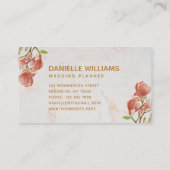 Carte De Visite Marbre blanc d'or rose floral Magnolia (Dos)