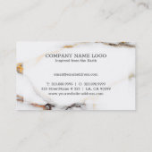 Carte De Visite Marbre blanc et beige de luxe (Dos)