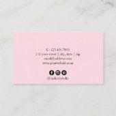 Carte De Visite Marbre blanc et cendres roses minimes modernes (Dos)