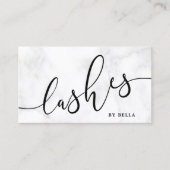 Carte De Visite Marbre blanc et cendres roses minimes modernes (Devant)