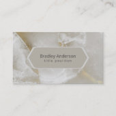 Carte De Visite Marbre blanc et gris avec or (Devant)