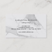 Carte De Visite Marbre blanc géométrique et chic moderne (Dos)