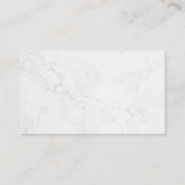 Carte De Visite Marbre Blanc | Graphique Boursier | Pièces (Dos)
